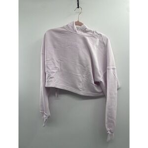 Fabletics Year Round Terry Luxe Cropped Hoodie Women Medium Rosewater Active NWT